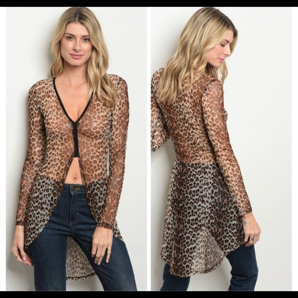 Woman’s Sheer Leopard Top